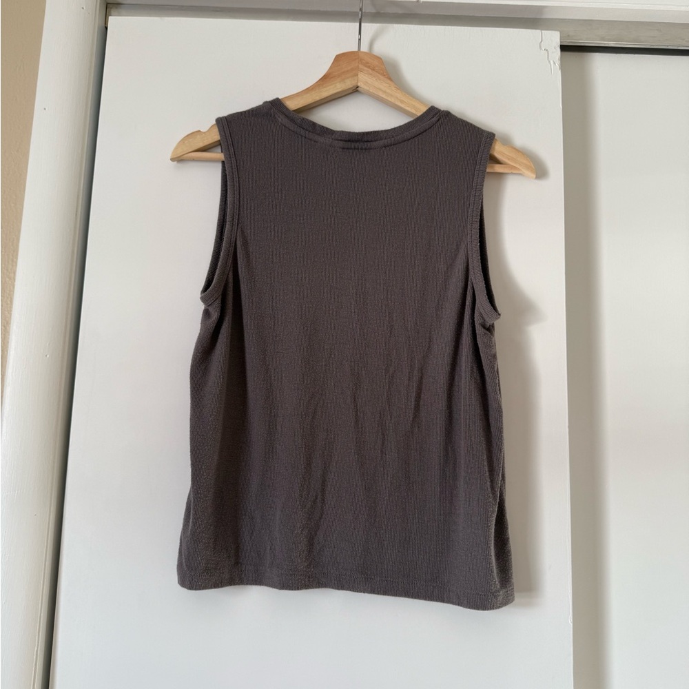 Athleta Ribbed Gray Top - Picture 7 of 7